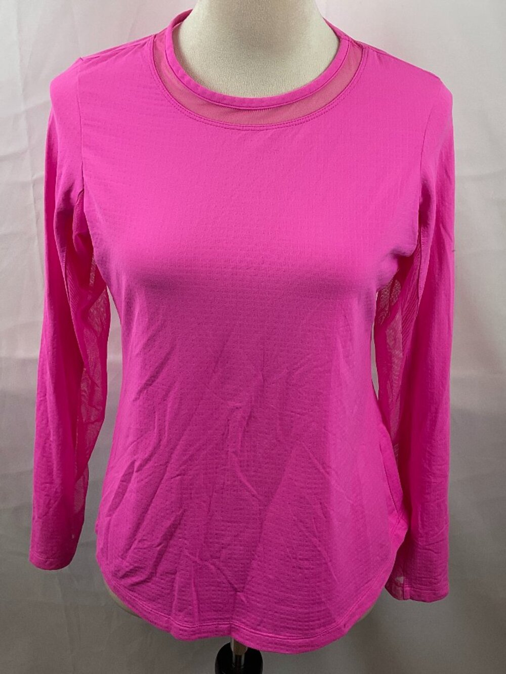 IBKUL Top S Pink Long Sleeve Rash Guard UPF 50+